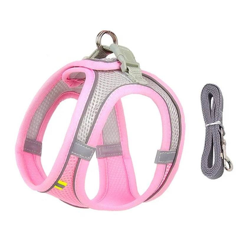 Puppy Harness Set Dog Accessories Adjustable Pet Vest Dogs French Bulldog Chihuahua Small Dog Collar Supplies Products Home
