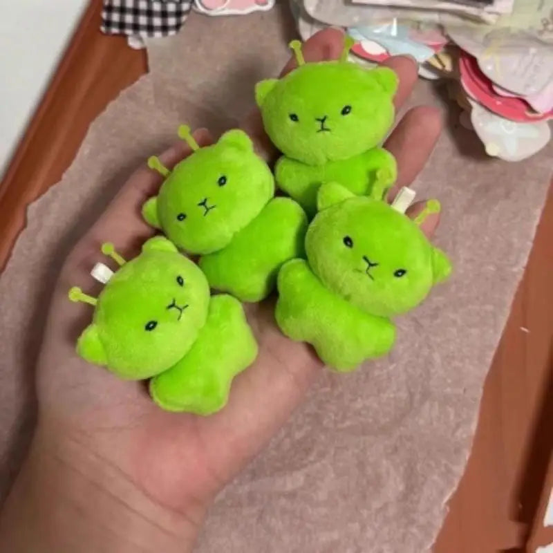 1Pc Alien Cat Plush Toy Cartoon Stuffed Animal Keychain Ugly Cute Backpack Pendant Party Gift Accessories