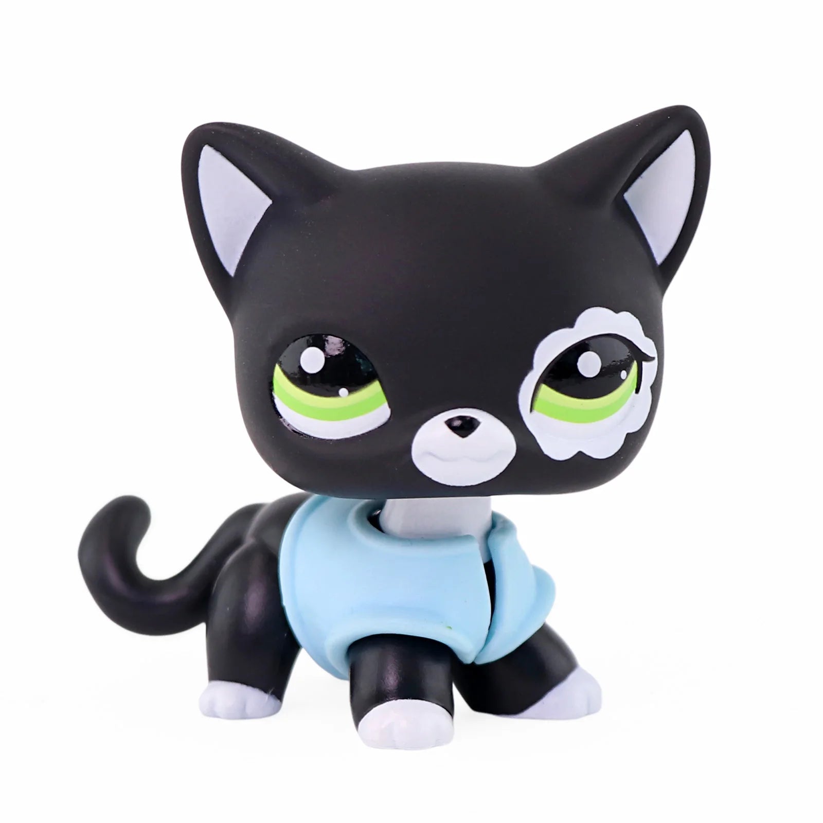 LPS Mini Pet Shop Pet Bobble Head Toy Rare Yellow Short Hair Cat Collectible Gift for Child Cute Animal Toys