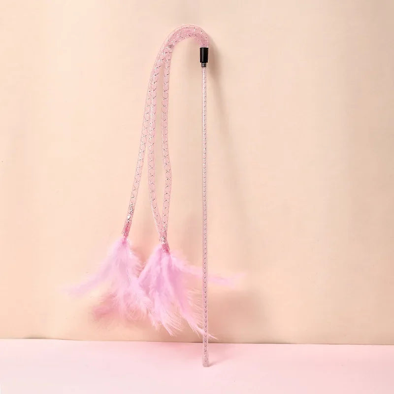 Cat Toy Self Hi Feather Toys for Cats Playing Stick Bite Resistant Cat Toys Interactive Funny Cats Toy with Bell Pet Products