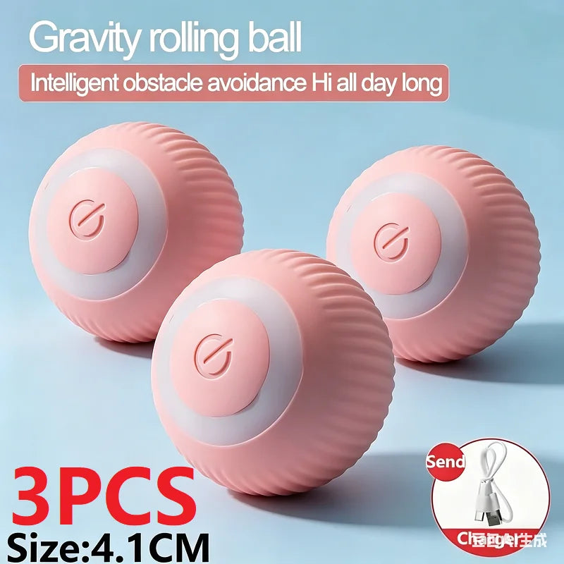 New Interactive Cat Ball Automatic Indoor Cat Toy Electric Roll Ball Cat Games MWJ01