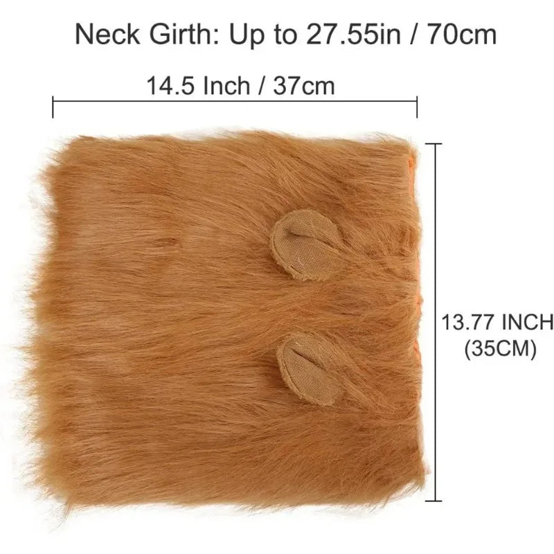 Large Dog Ears, Pet Accessories Cute Pet Dog Role-playing Costumes Lion Mane Dog Costumes Realistic Lion Wigs