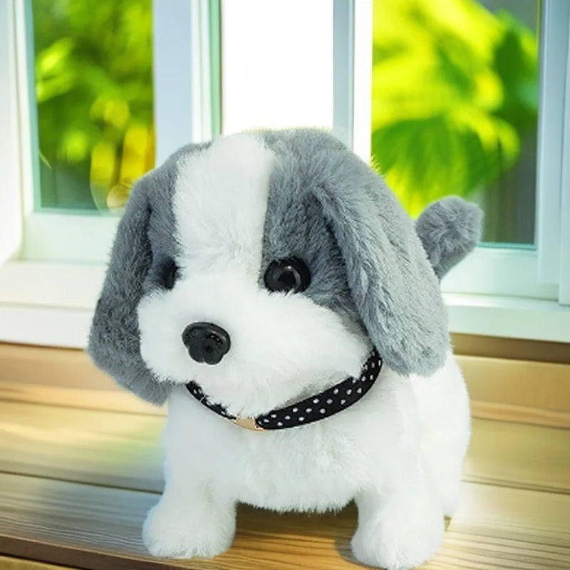 Electric Plush Dog Toy Walking Barking Moving Machine Simulation Plush Pet Toy for Dogs Interactive Play and Entertainment