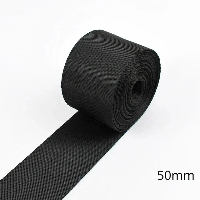 5M 10-100mm Black Nylon Webbing Tape Backpack Strap Pet Collar Safety Belt Ribbon Band DIY Bag Clothing Sewing Accessories