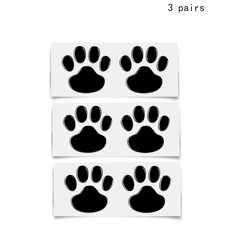 Car Stickers Creative Decals Paw 3D Animal Dog Cat Foot Prints Decal Car Motocycle Sticker Car Accessories