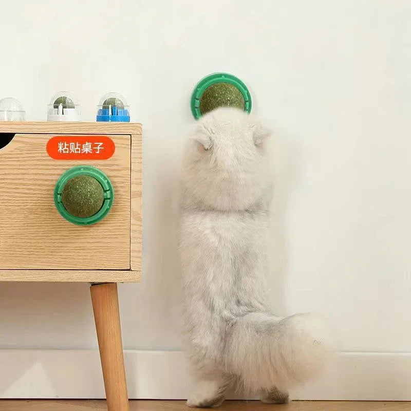 New Cat Mint Toy Rotating Cat Mint Ball Baby Cat Snacks Cat Grass Plant Hair Transformation Cat Pet Products Catnip