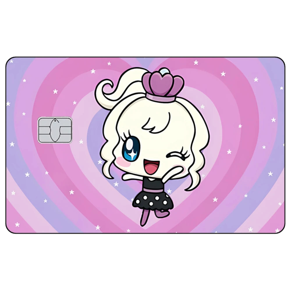 Cute Cartoon Mametchi Credit Card Skin Sticker Electronic Pet Matte Stickers for VISA Cards and Other IC Magnetic Cards Decal