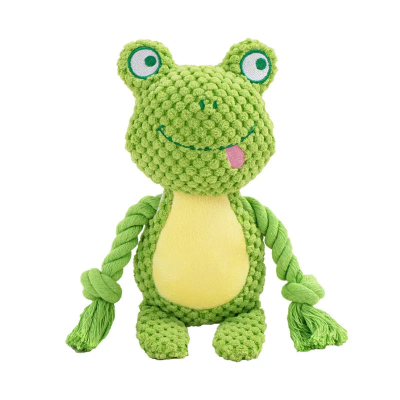 Stuffed Raw Small Joint Dog Plush Chew Toy Indestructible Bite Resistant Sound Puppy Squeaker Dogs Rattle For Pet Toys Supplies