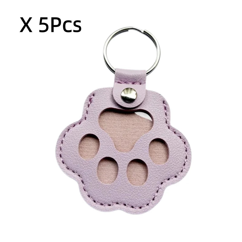 Dog Hair Collector Keychain Leather Pet Memorial Keepsake Fur Storage Pendant Charm Gift Keyring Anti Loss Pendant Accessories