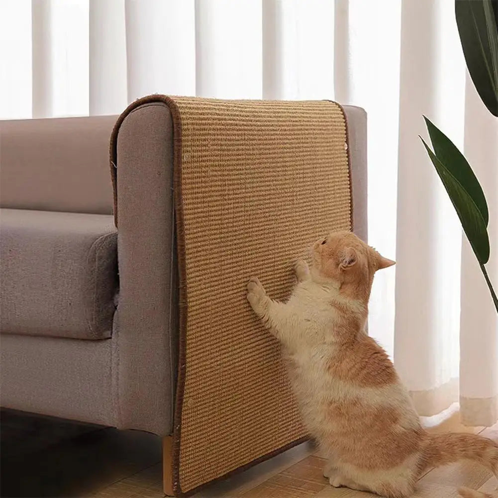 Self-adhesive Sisal Cat Scratch Pads Sofa Anti-scratch Claw Grinding Pads Scratch Board Wall Stickers Cat Pet Accessories