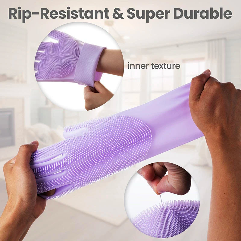 Pet Grooming Bathing Gloves Dog Cat Bathing Shampoo Scrubber Magic Massaging Cleaning Cleanner Sponge Silicon Hair Removal Glove
