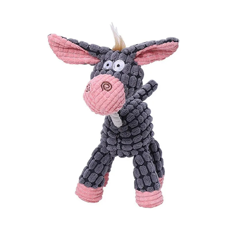 Kenjac - Stuffed Animal Plush Dog Toy with Squeakers, Aggressive Chew Toys for Small Medium Large Dogs Pet Products