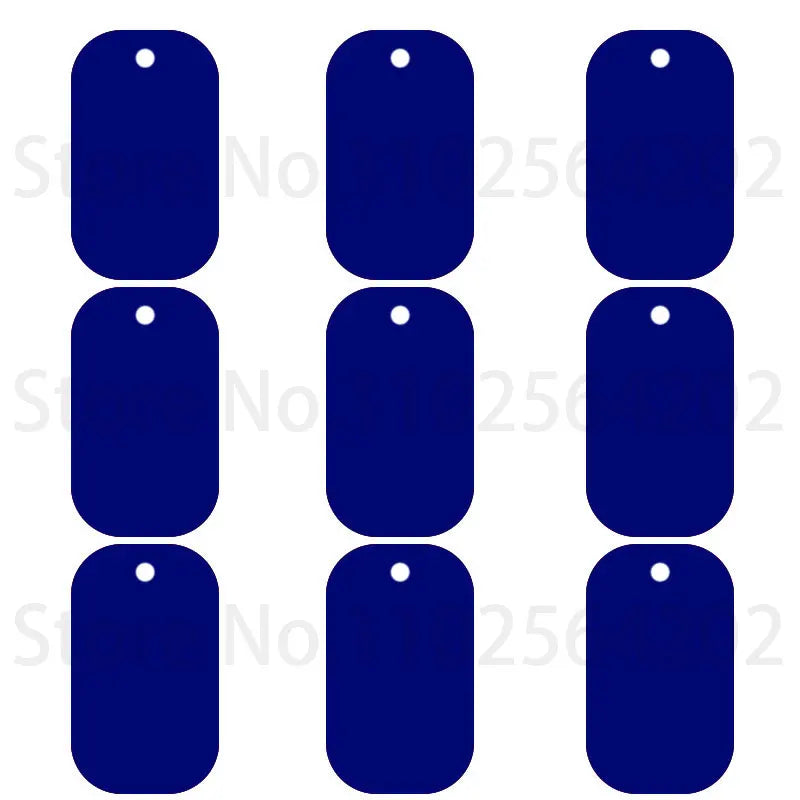 Number Tag Rectangular Aluminum Dog Plate Personalized Customized Keyring Club ID Card Anti-lost Series Keychain