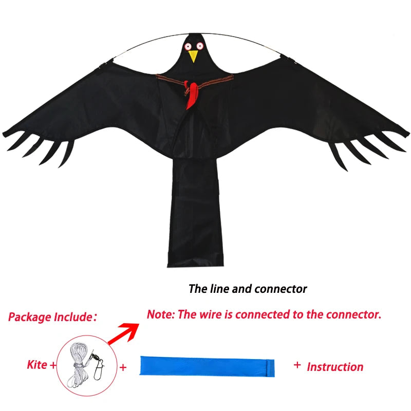 Outdoor Toys 47 Inch Bird Scaring Eagle Kite Without Rod Good Flying For Garden/Orchard/ Farm