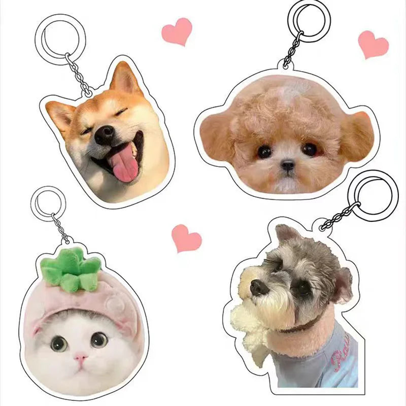 Customized Personalized Acrylic Keychain Order Custom Made Pet Photos Keyring Your Own Design Key Ring For Backpack Accessories