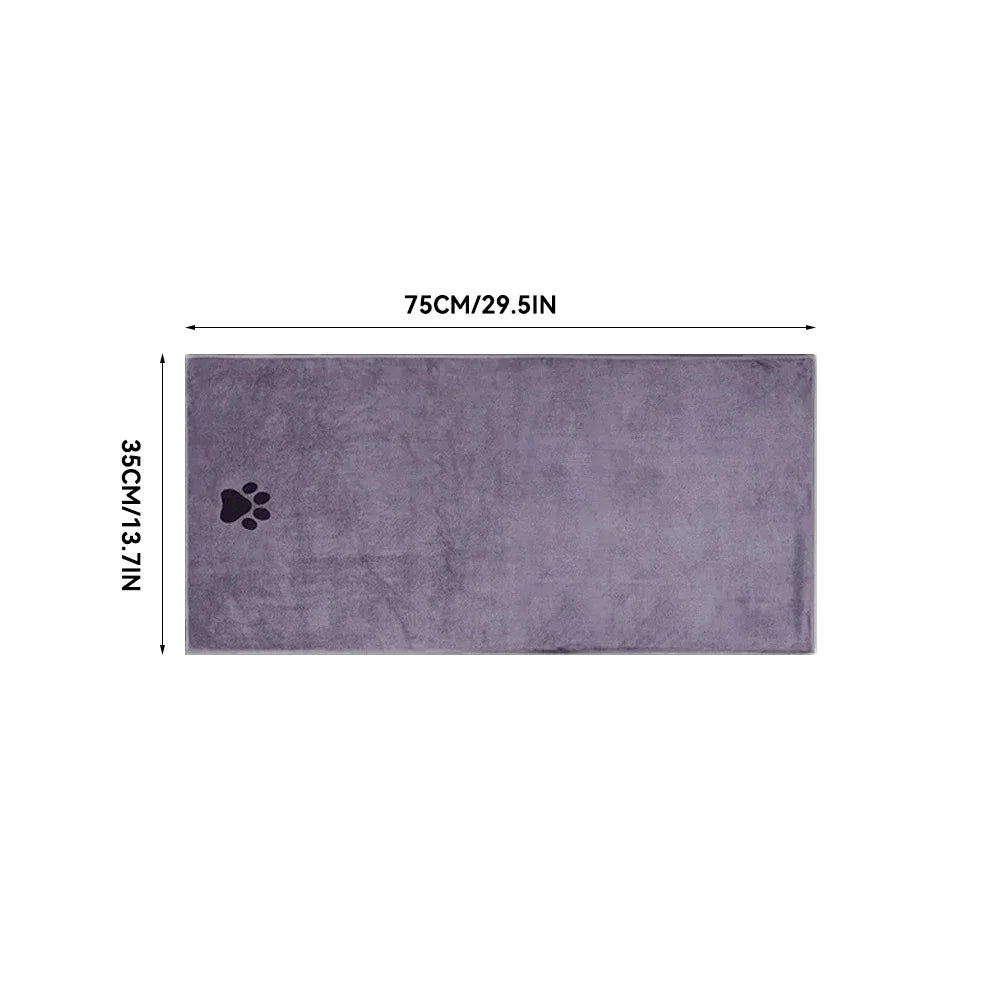 35*75cm/50*100cm Microfiber Pet Bath Towel Embroidered Super Soft Absorbent Cat for Dogs Grooming Supplies