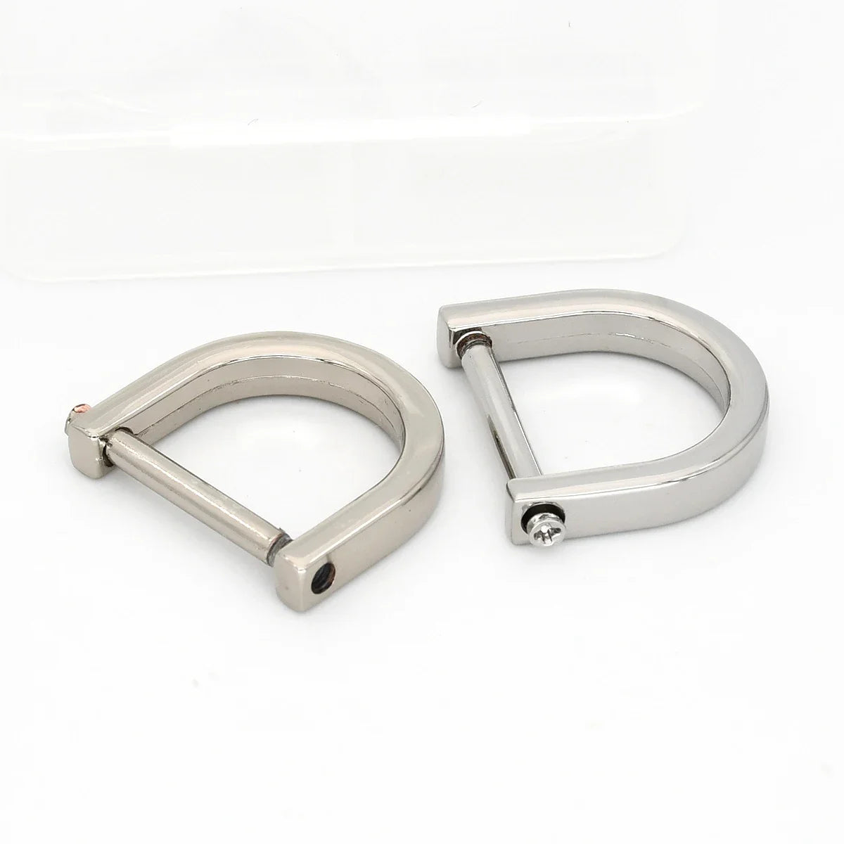 2pcs Metal D Ring Detachable Dee Rins Buckle Removable Shackle Clasp for Leather Craft Bag Strap Parts Pet Collar Accessories