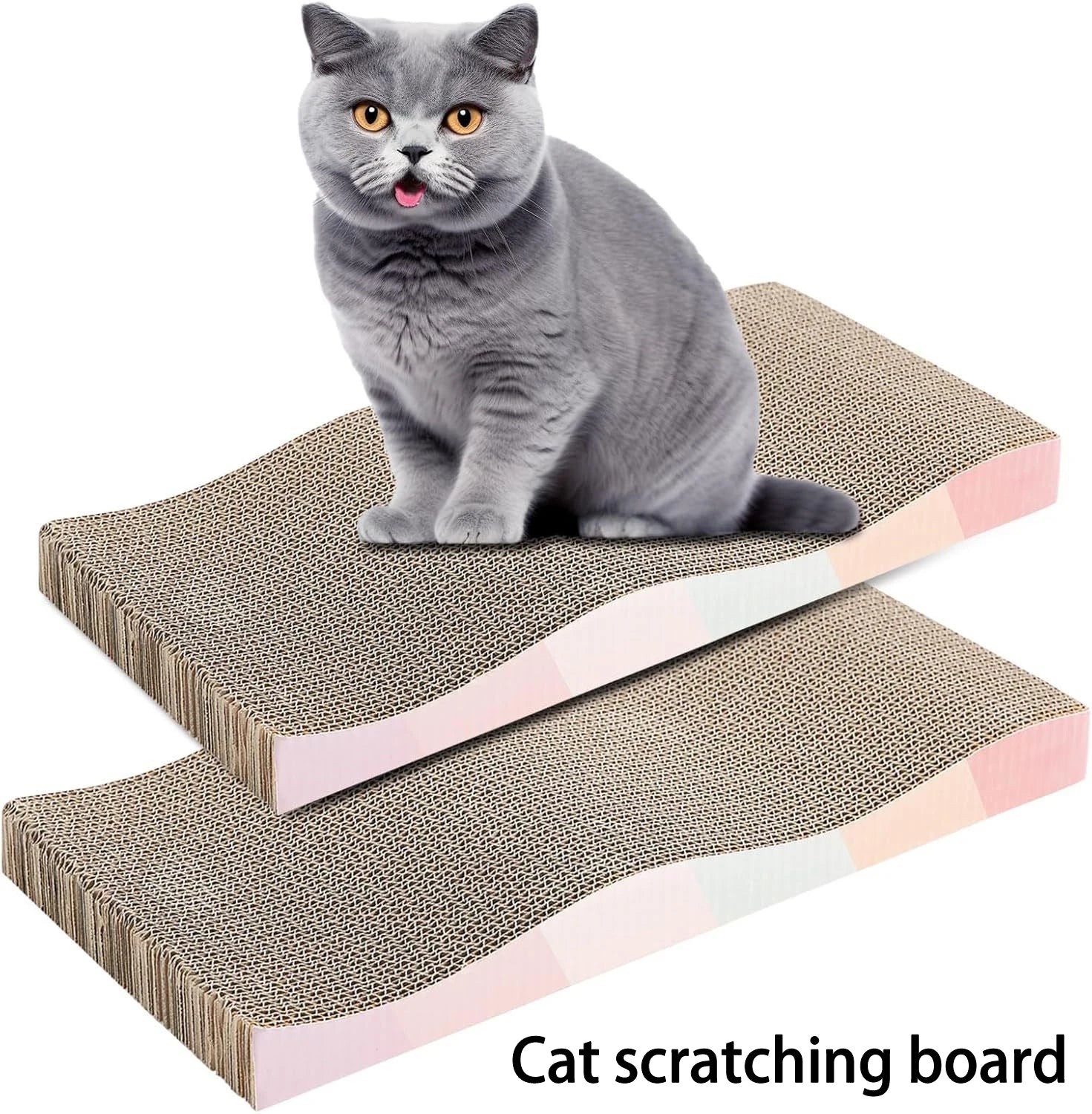 Durable Wear-resistant Multi-shaped Corrugated Cardboard Cat Scratcher Board Indoor Cat Grinding Claw Interactive Play Toy