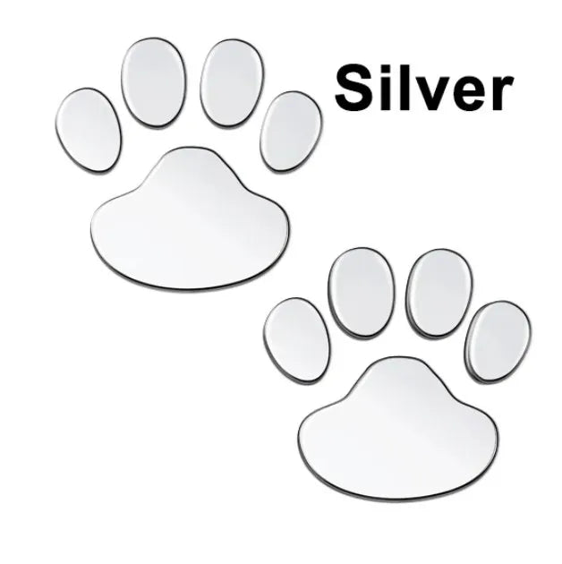 Car Stickers Creative Decals Paw 3D Animal Dog Cat Foot Prints Decal Car Motocycle Sticker Car Accessories