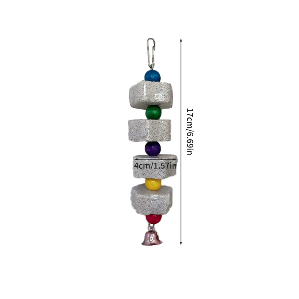 1PC Pet Teeth Grinding Volcanic Rock Toy for Parrots Hamsters Cage Accessories Bird Toy Chewing Toy