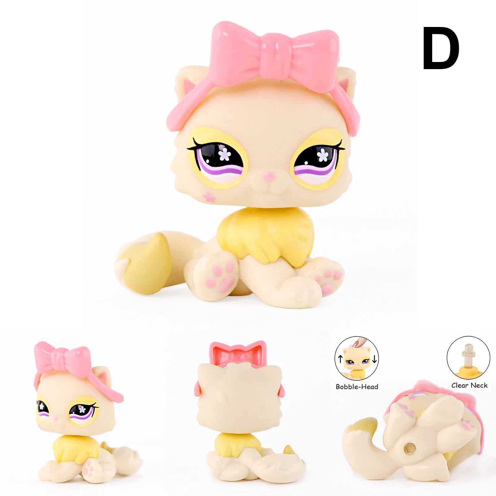 Mini Pet Shop Bobble Head Cute Toy Persian Cat #763 Children's Gift for Boy and Girl for LPS