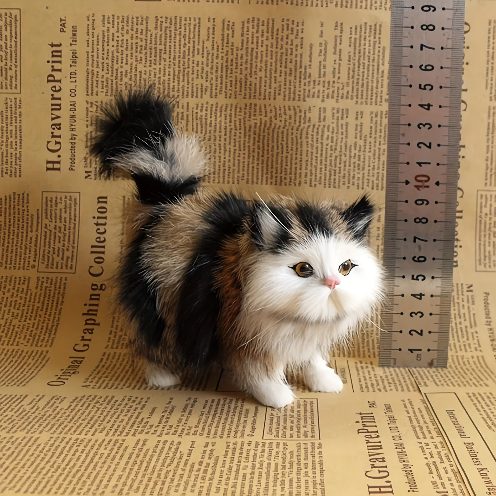 Soft Simulation Cat Plush Toys Stuffed Kitten Model Fake Cats Realist Animals for Birthday Valentine's Day Gift