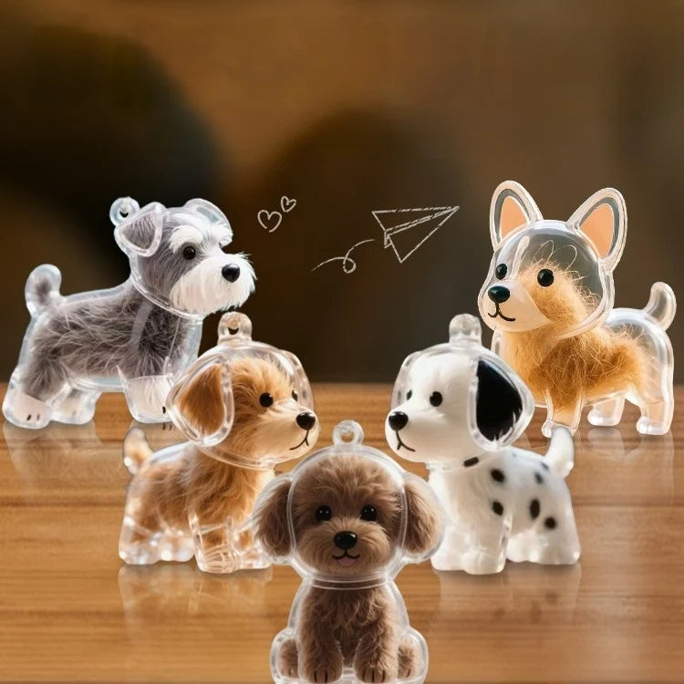 Clear Pet Hair Memorial Capsule DIY Dog Fur Keepsake Pendant for Keychain Puppy Hair Storage Container for Pet Lovers Gift