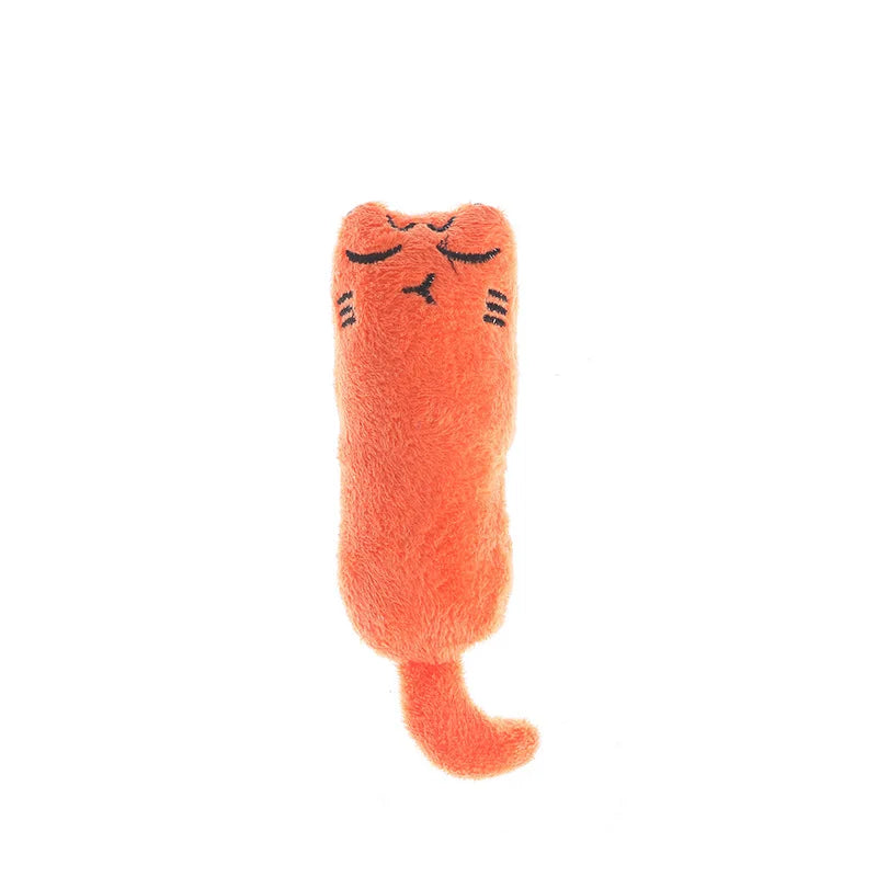 Interactive Mini Cat Toy Cute Plush Funny Squeaky Catnip Chew Toy for Kittens Pet Accessories Teeth Grinding & Interactive Play