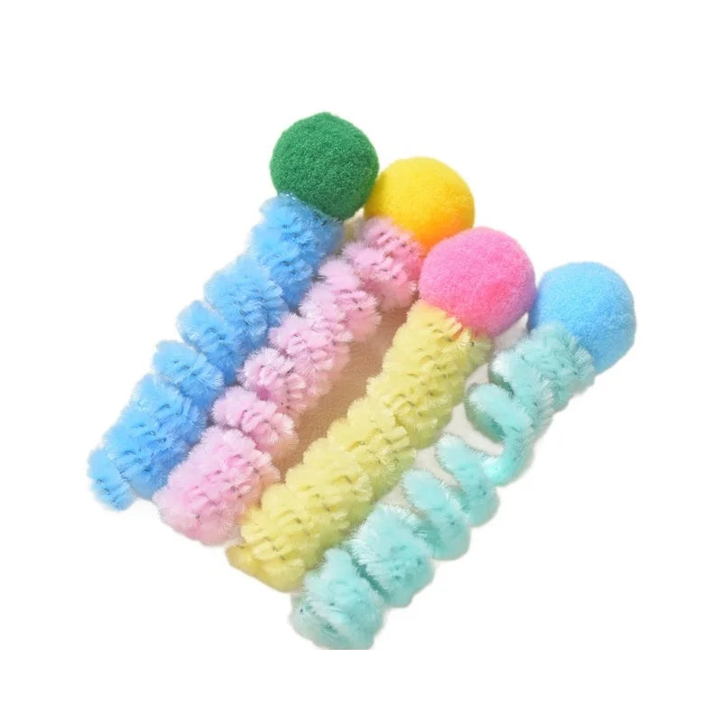 4/200Pcs Kitten Coil Spiral Springs Cat Toys Interactive Gauge Cat Spring Toy Colorful Springs Cat Pet Toy Pet Products
