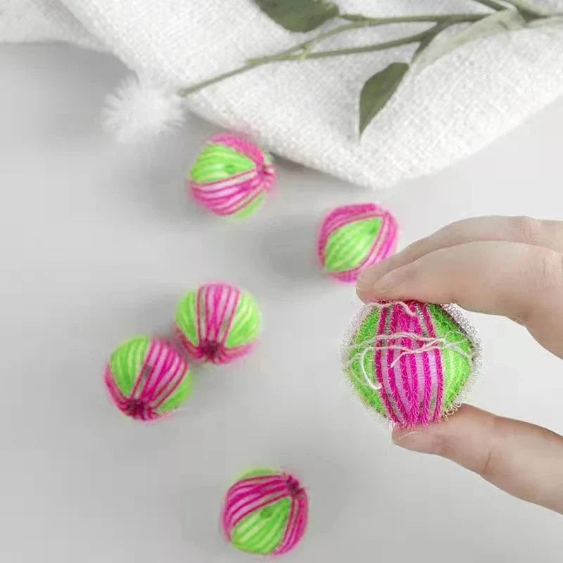 6/12pcs Reusable Washing Machine Balls, Pet Hair Lint Catcher, Clothes Filter Laundry Cleaning Accessory