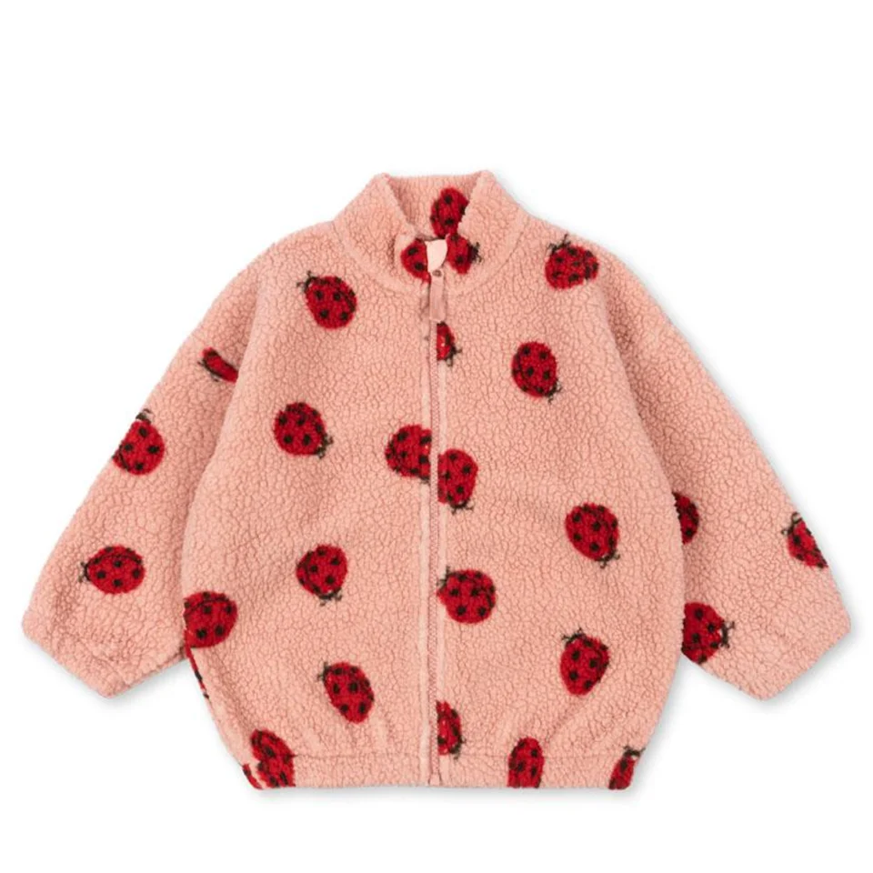 2025 Autumn KS Toddler Girls Lambswool Cats Jacket Boys Cartoon Cotton Fleece Outwear Coat Kid Winter Clothes Child Beetle Coats