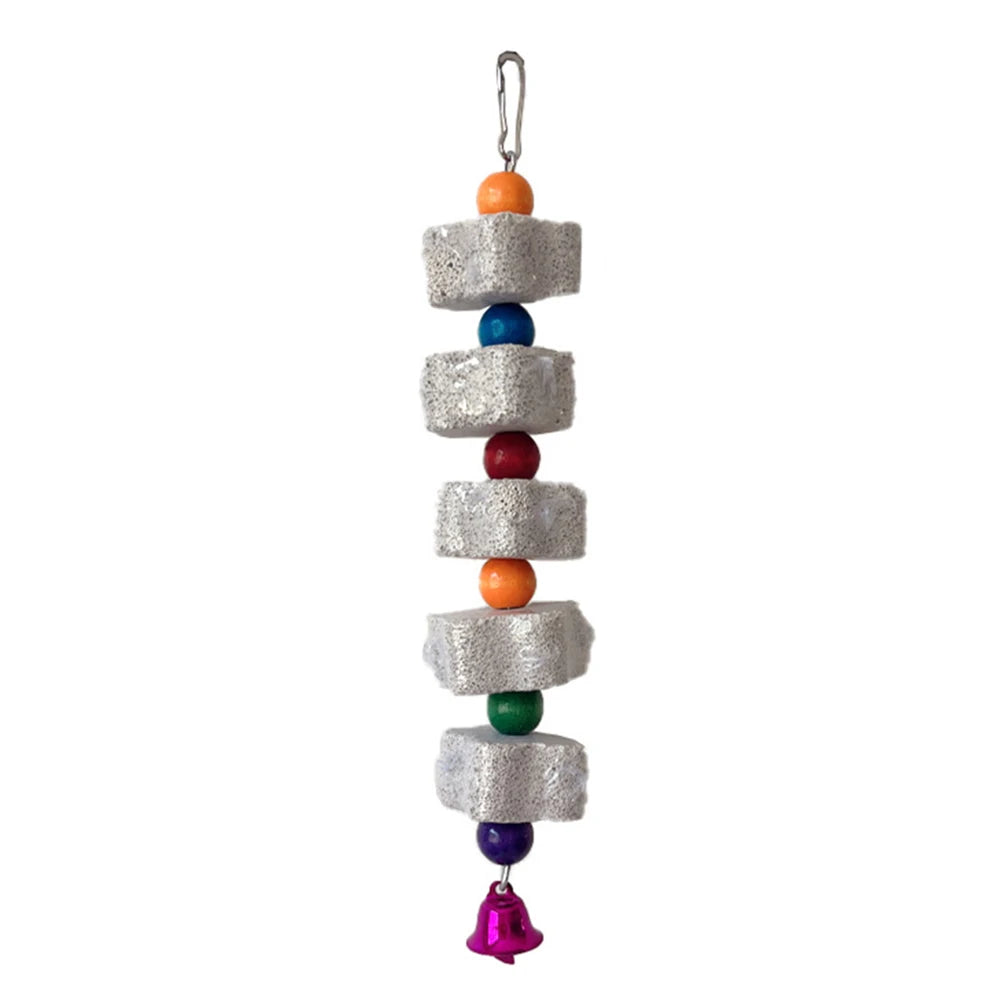1PC Pet Teeth Grinding Volcanic Rock Toy for Parrots Hamsters Cage Accessories Bird Toy Chewing Toy
