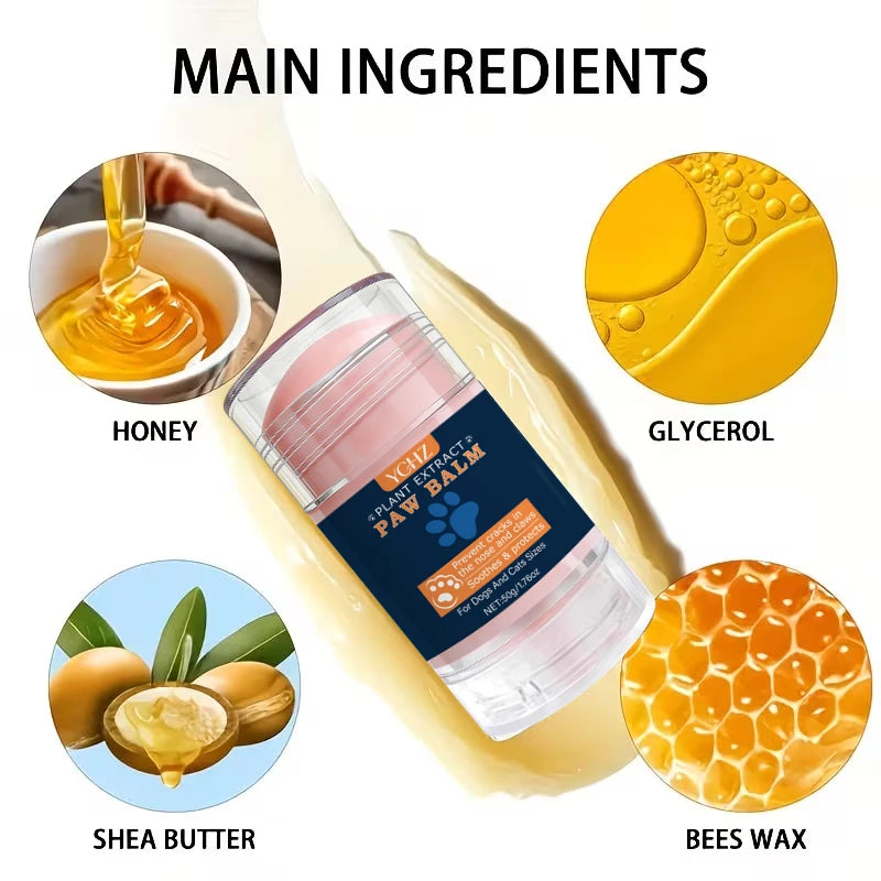 The Best Dog Paw Wax and Moisturizing Paw Balm Can Form an Invisible Barrier | Coconut Oil Ointment, Dog Nose Balm to Protect and Heal Dry, Cracked Paws - Dry, Itchy Skin and Cracked Dog Noses. Essential Pet Care Product.