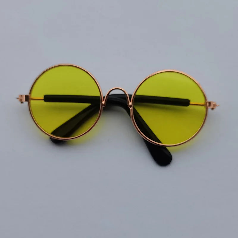 Cat Sunglasses Lovely Vintage Round Reflection Eye Wear Glasses for Small Dog Cat Pet Photos Pet Products Props Accessories