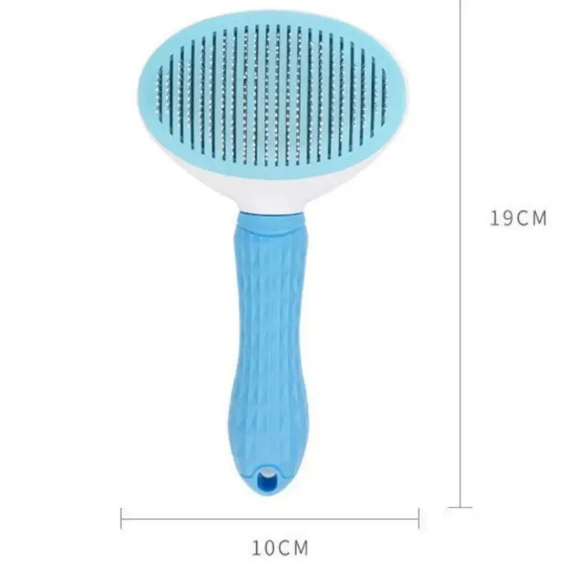Stainless Steel Pet Hair Brush Deshedding Tool for Dogs Cats Long Hair Grooming Comb Cleaning Accessories Self Cleaning