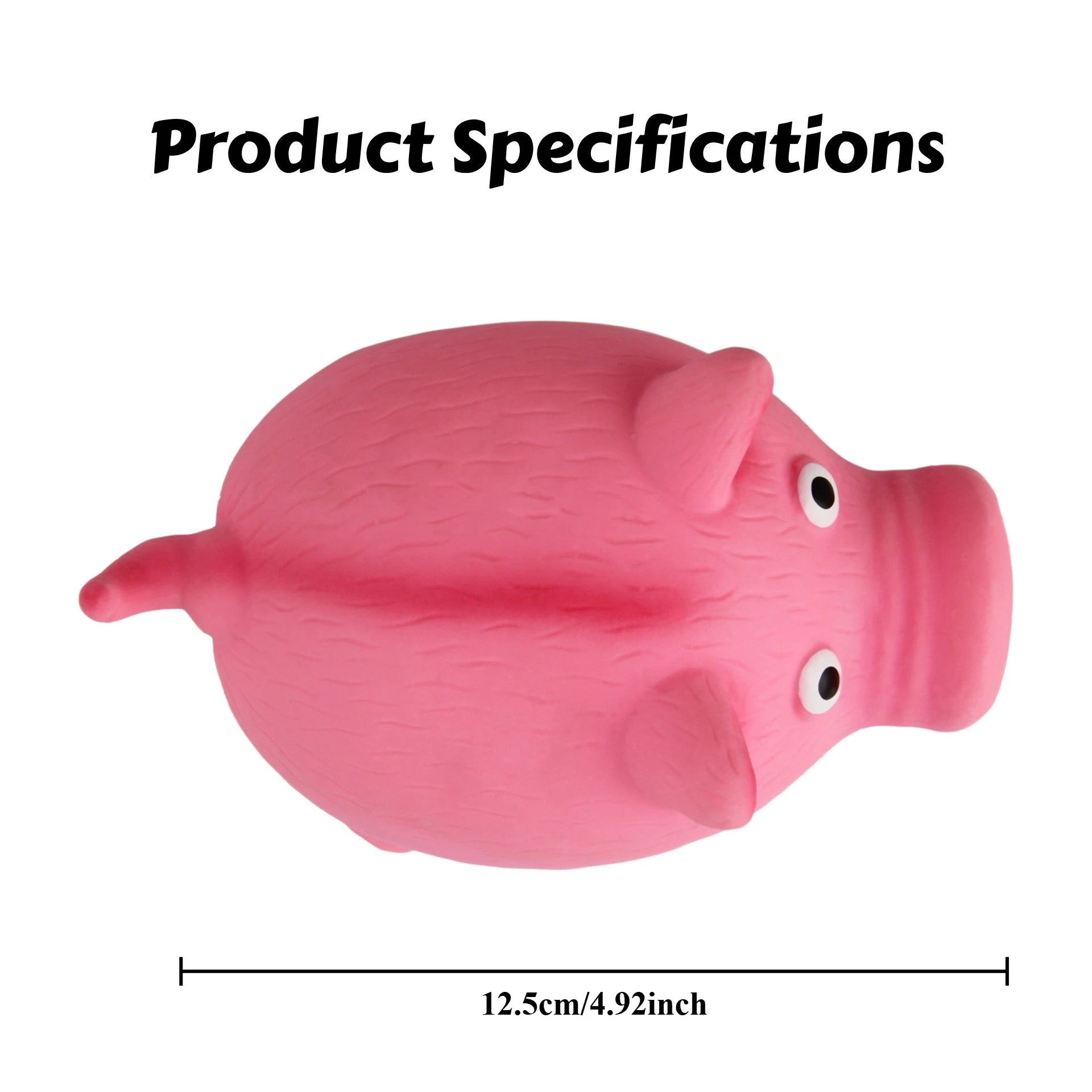 Squeaky Latex Round Pig Dog Toy: Chew-Resistant Stress Relief & Interactive Training Toy for Play and Boredom Relief