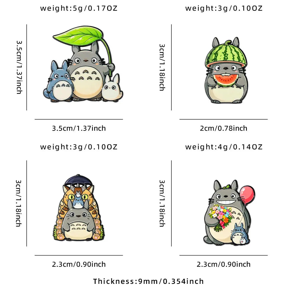 4pcs Anime Cat Enamel Pin Set Cute Cartoon Manga Brooches for Backpack Hat Lapel Cosplay Jewelry Gift for Fans