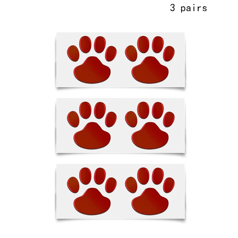 Car Stickers Creative Decals Paw 3D Animal Dog Cat Foot Prints Decal Car Motocycle Sticker Car Accessories