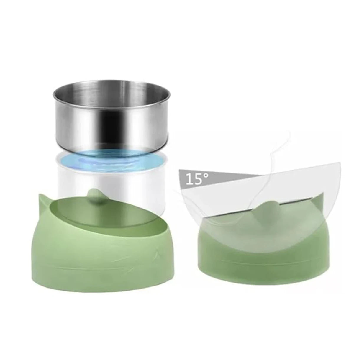 Stainless Steel Neck Guard Cat Bowl Pet Food Elevated Accessories Kitten Cats Articles Products Supplies Feeders Drinker Pets