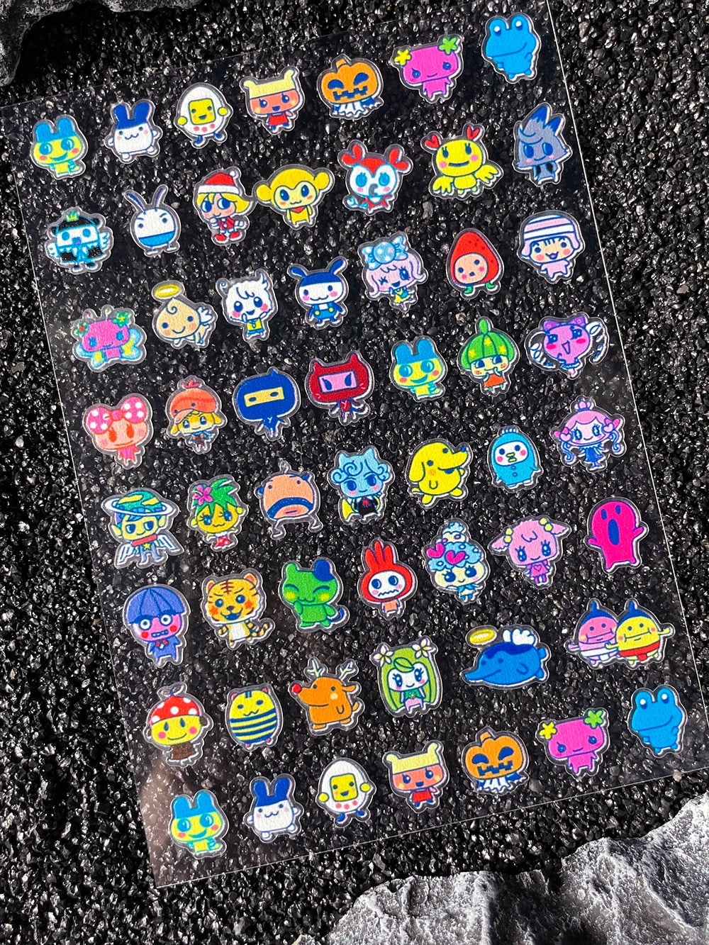 Cartoon Cute Electronic Pet DIY Handmade Scrapbook Nail Sticker Decal Decoration PVC Waterproof Stationery Box Phone Case Sticke