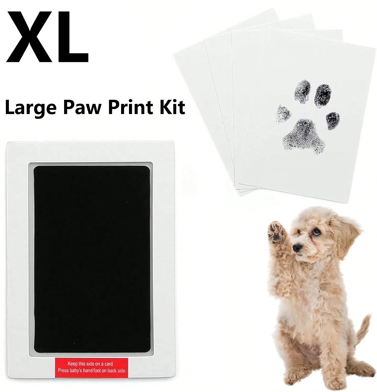 Paw Print Kit - Perfect For Preserving Your Dog's Footprints, Inkless Pet Paw Print Pad, Ideal For Newborn Baby Handprint And Fo