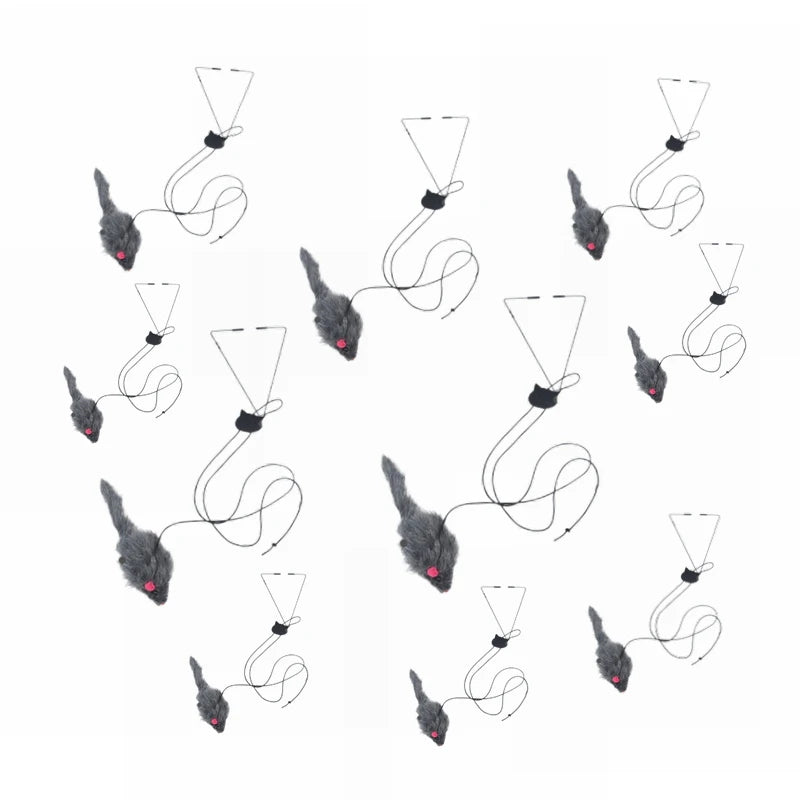 Interactive Door Hanging Cat Toy with Black Mouse Teaser - Entertain and Exercise Your Cat Toy for Indoor Cats Play Supplies