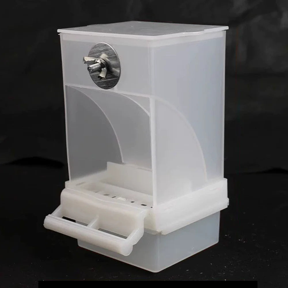 Parrot Feeder Anti-Spill Transparent Bird Food Box Clear Feeding Device for Parrots Durable Bird Feeding Box
