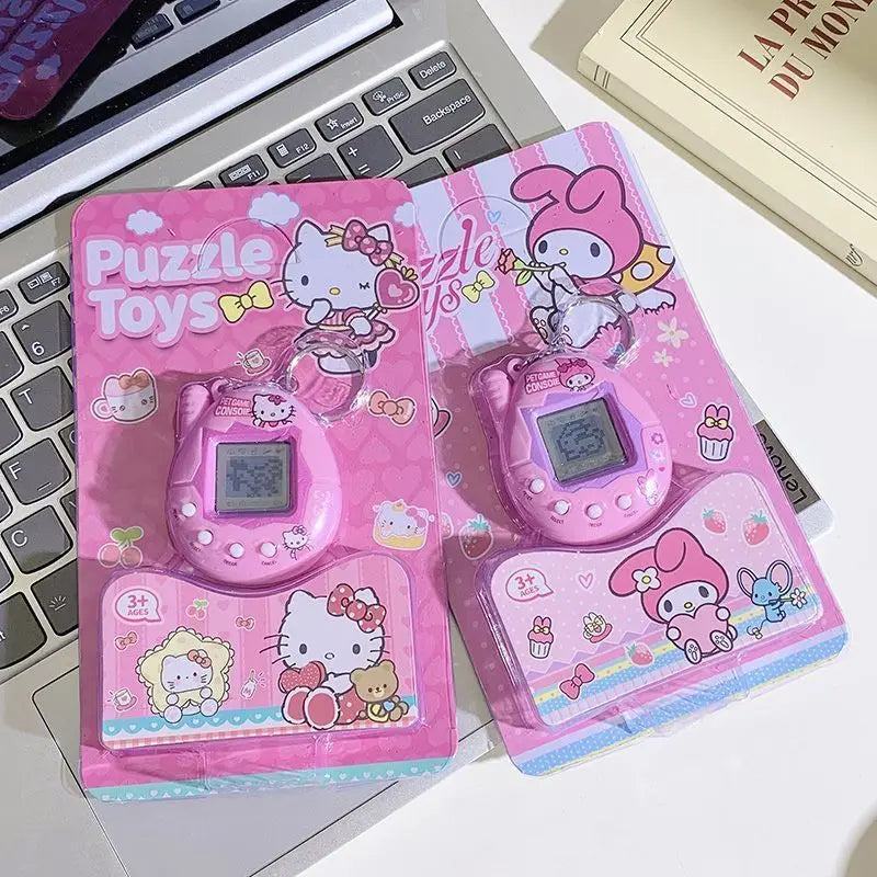 Cartoon Interactive Pet Toy Kawaii Skull Bow Design Electronic Dog Cat Game Machine Portable Puzzle Toy For Women Teens Gift