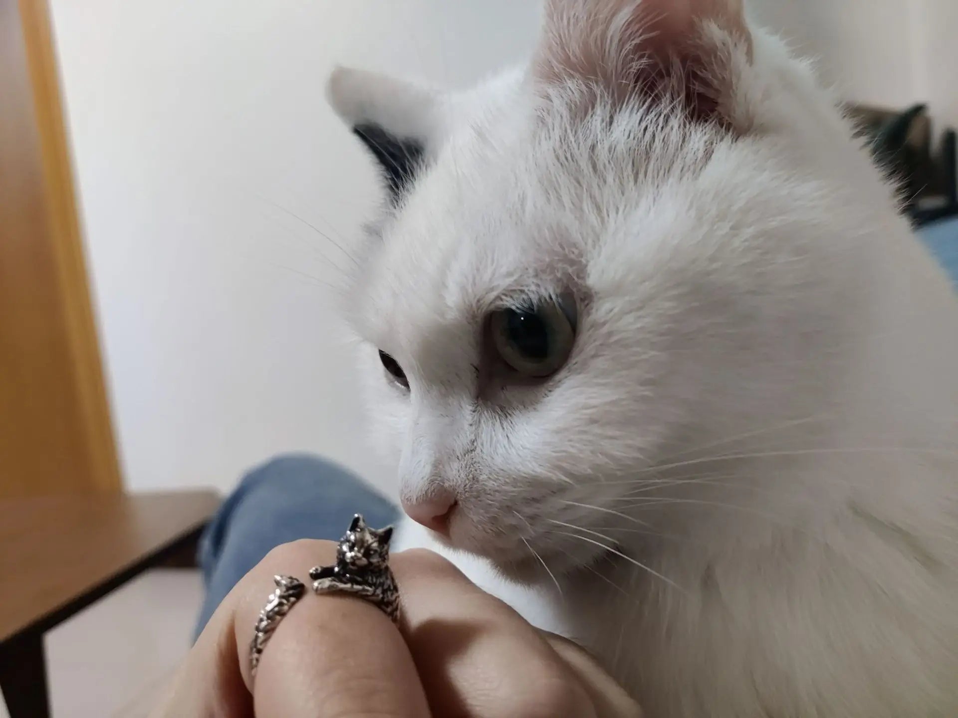 Retro Dark Cat Kitty Ring For Men Women Gothic Silver Color Adjustable Ring Pet Handmade Jewelry Accessories Unisex Lovers Gift