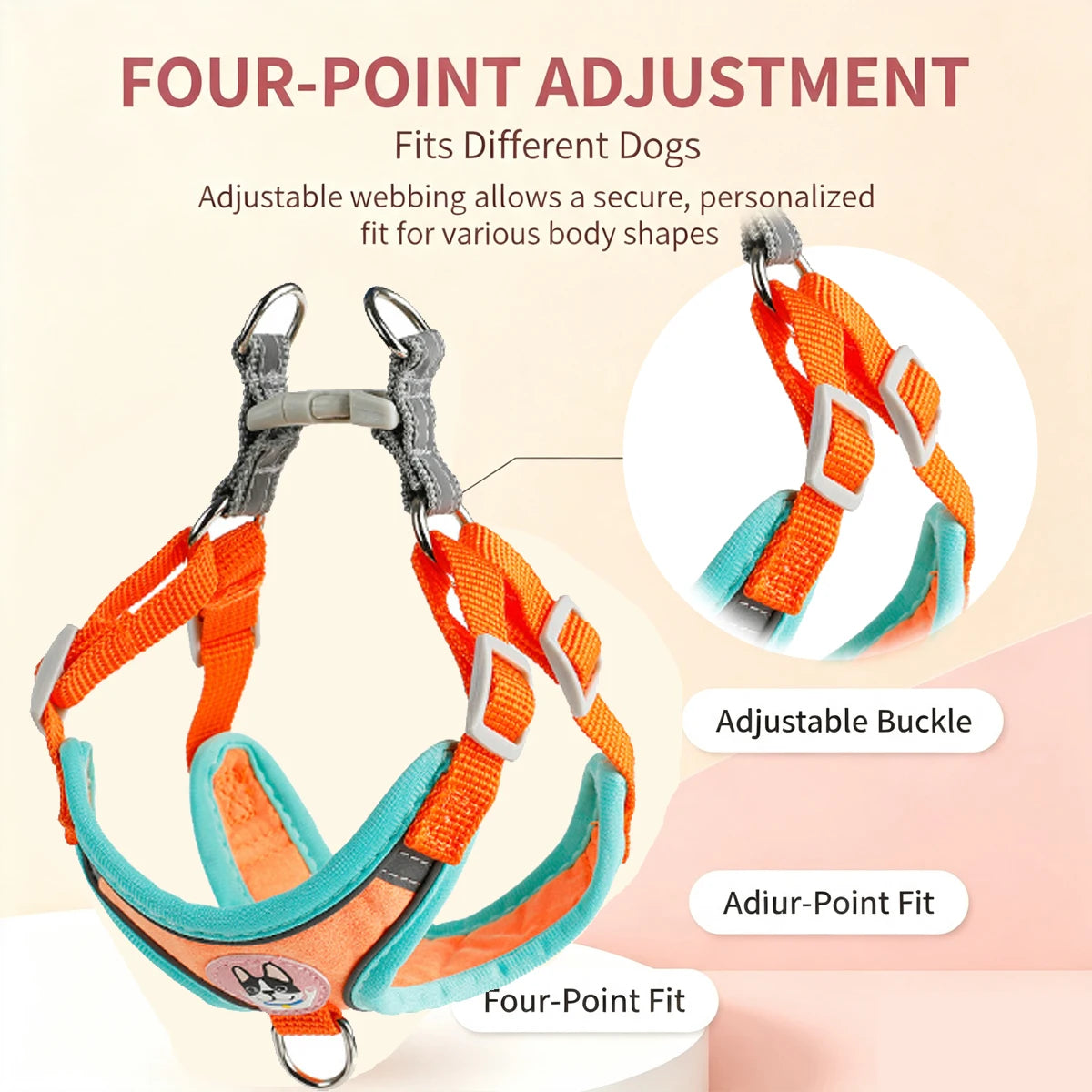 Dog Harness Traction Set Luxury Anti Leash Small Accessories Pets Breed Dogs Breast-band Equipment Chest Pet Supplies Harnesses