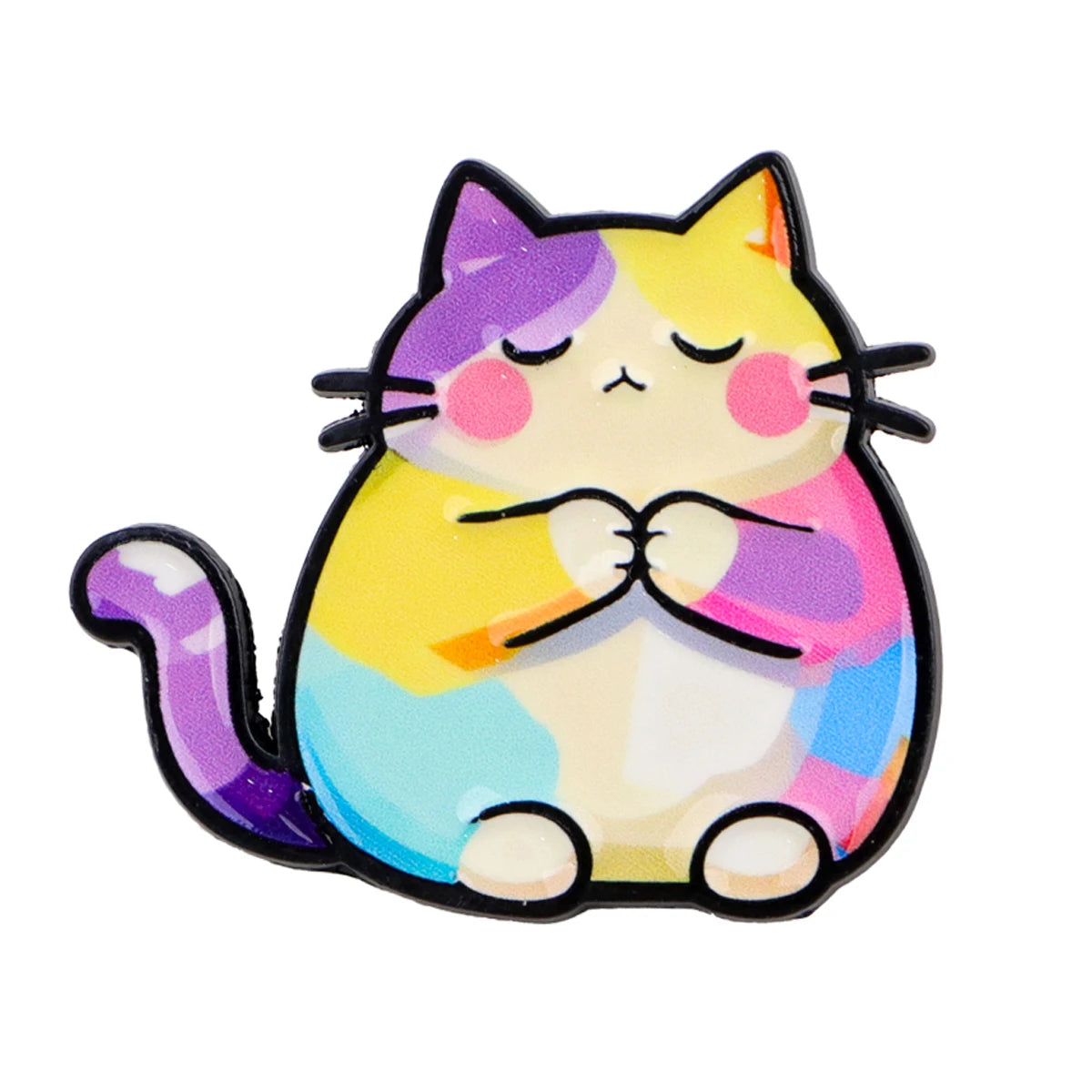 Cute Rainbow Galaxy Cat Enamel Pins Kawaii Cartoon Brooches Animal Lapel Badges Jewelry Gifts for Cat Lovers & Pride Accessories