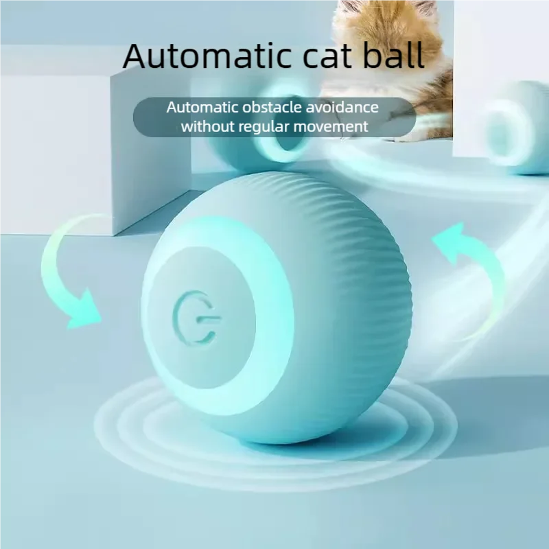 Smart Cat Toys Automatic Rolling Ball Electric Cat Toys Interactive for Cats Training Self-moving Kitten Toys for Indoor Playing