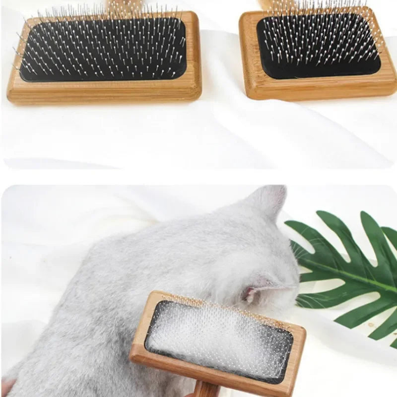 Dog Comb Wooden Dogs Brush Pet Hair Remover Dog Grooming Brush for Pet Hair Knot Opening Massage Cat Brushes Pet Accessories