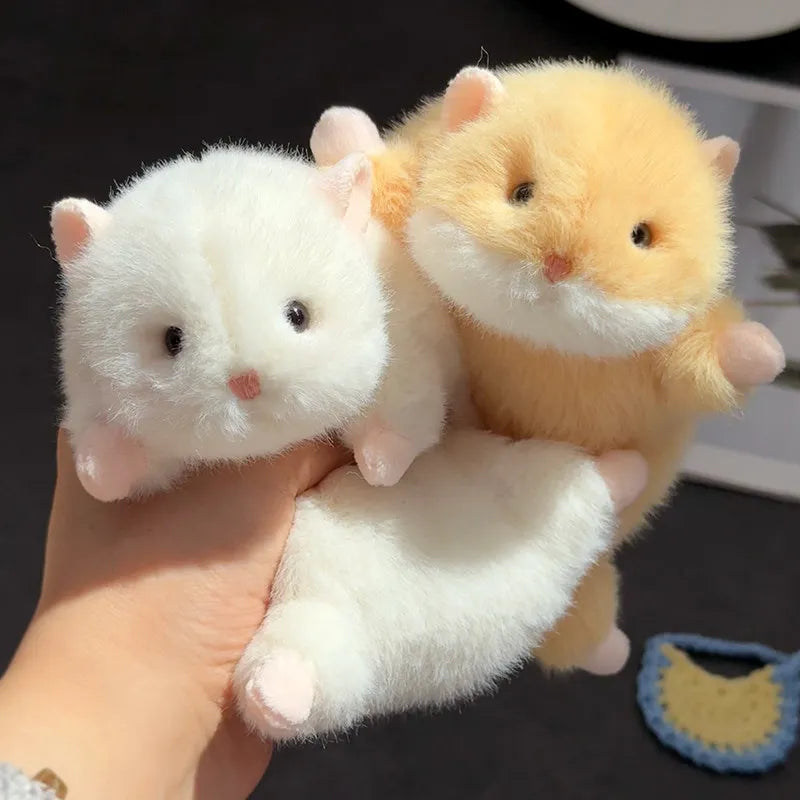 New Products In Stock Cute Golden Bear Little Hamster Plush Toy Cartoon Cute Pet Keychain Bag Pendant Girl Style To Good Friends